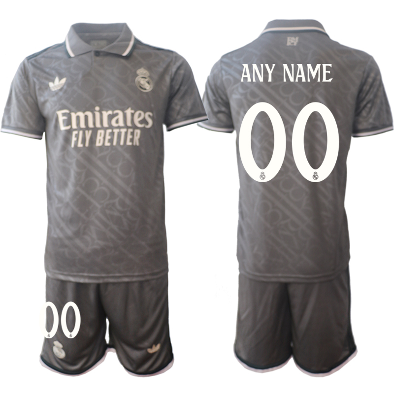 Men 2024-2025 Club Real Madrid away Grey customized Soccer Jersey->customized soccer jersey->Custom Jersey
